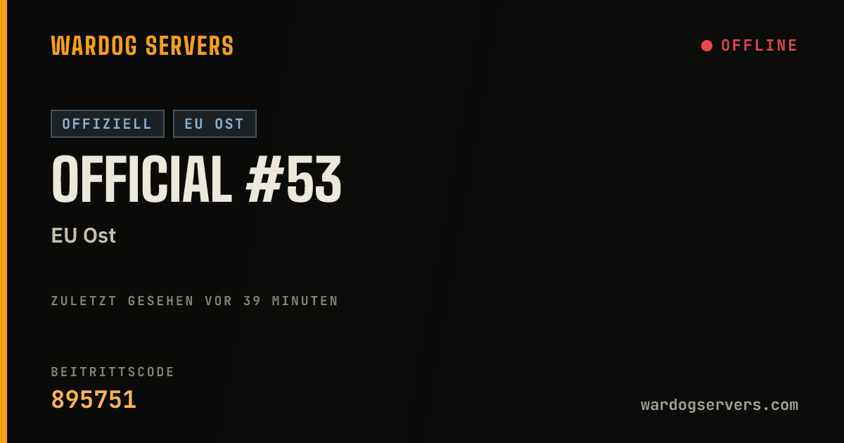 Live-Statusbanner für Official #53