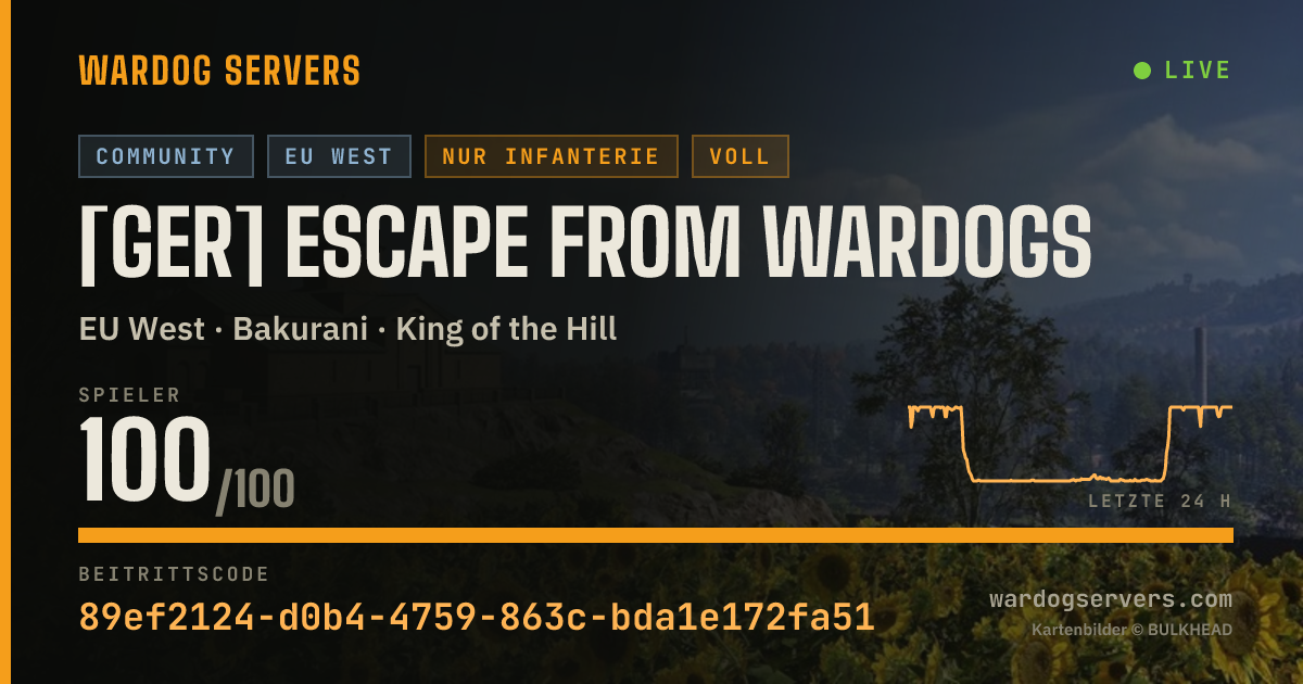 Live-Statusbanner für [GER] Escape from Wardogs
