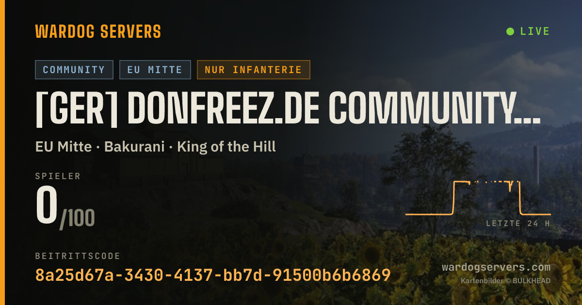 Live-Statusbanner für [GER] DonFreez.de Community Server - Infantry Only - No GL+ Heli