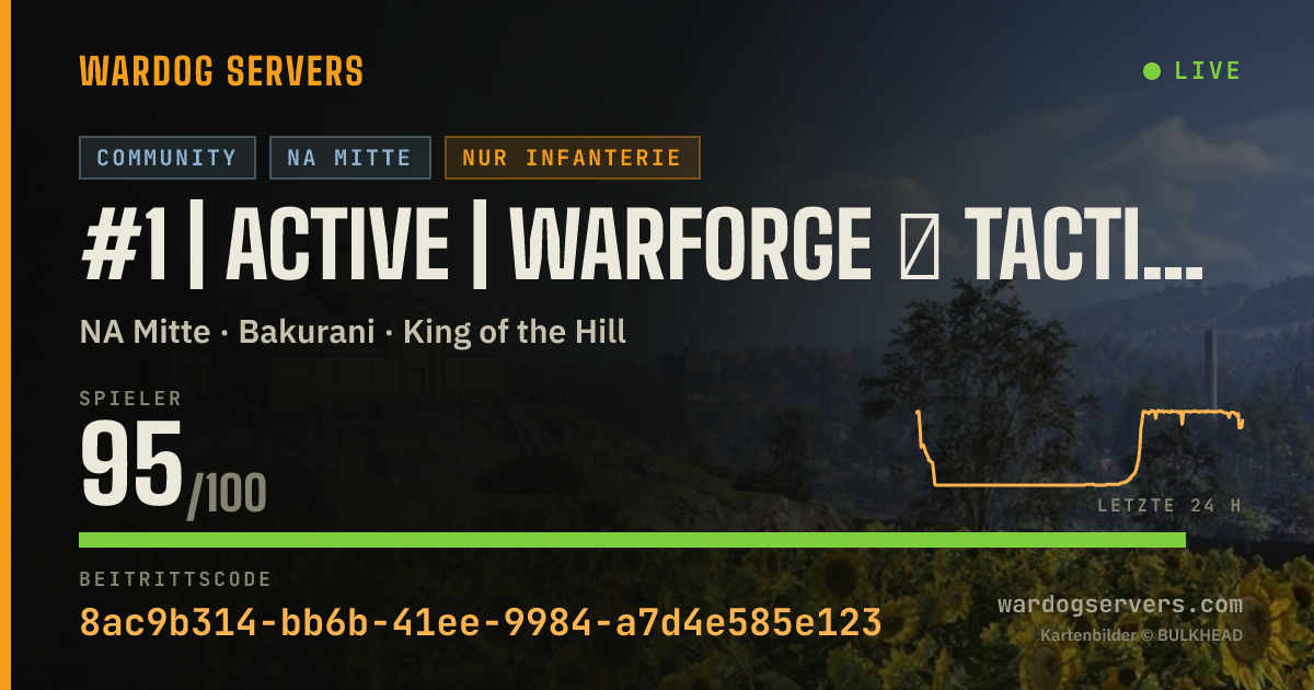 Live-Statusbanner für #1 | Active | WARFORGE ★ Tactics/Mics ★ Discord.gg/JoinWarforge