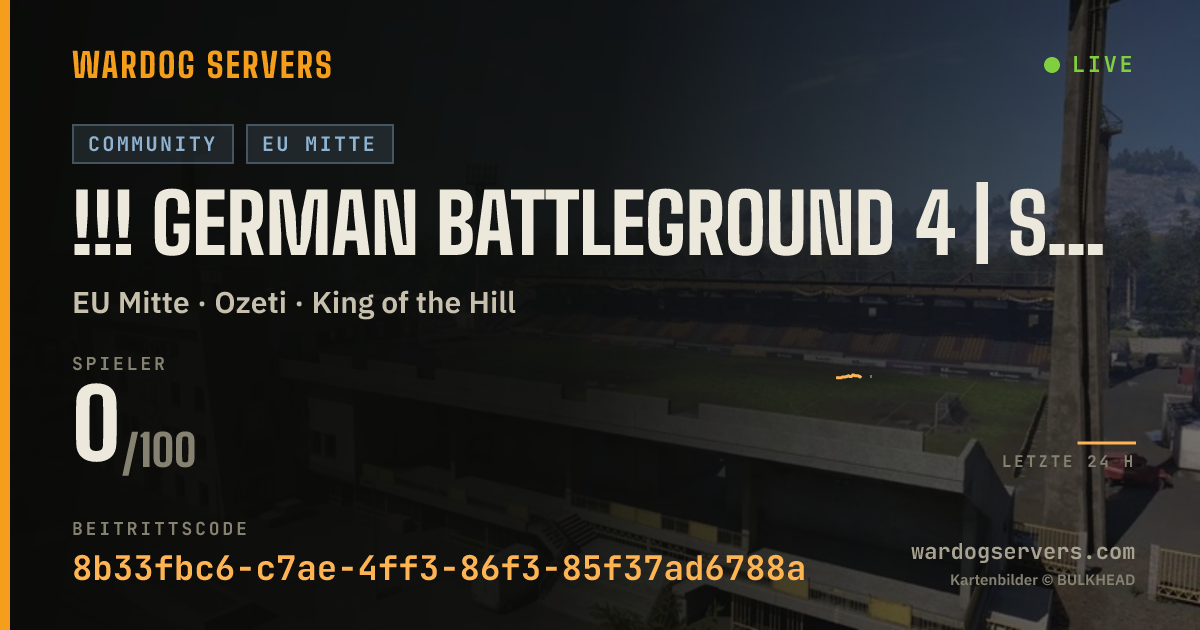 Live-Statusbanner für !!! GERMAN BATTLEGROUND 4 | STROH 80 | INF ONLY | GER | GBG-WD.C