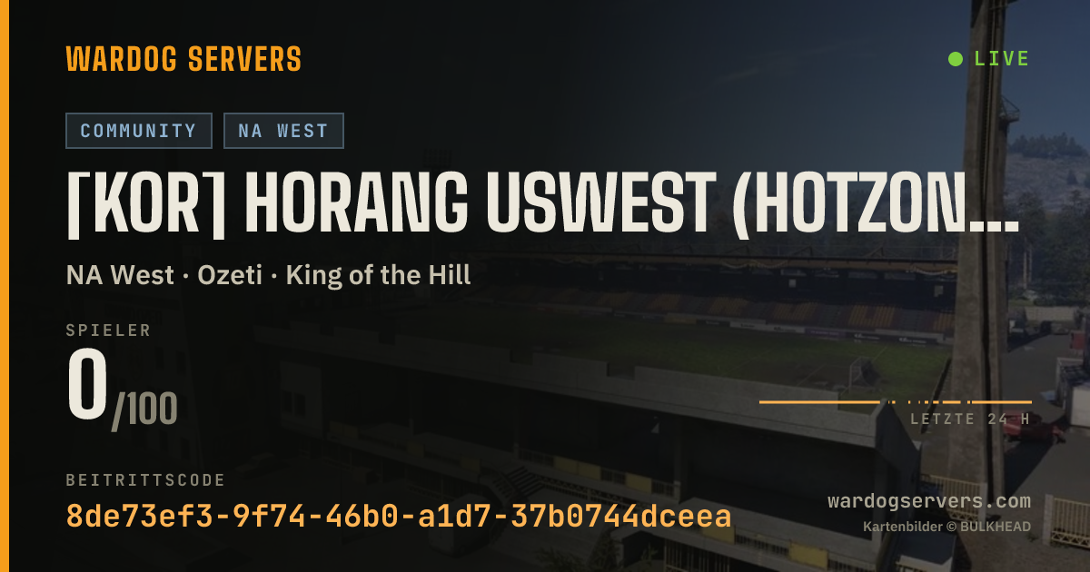 Live-Statusbanner für [KOR] HORANG USWest (Hotzone boost) discord.gg/horang-clan