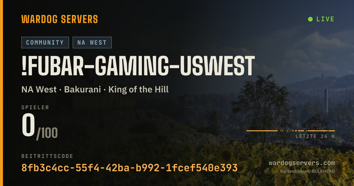 Live-Statusbanner für !FUBAR-Gaming-USWEST