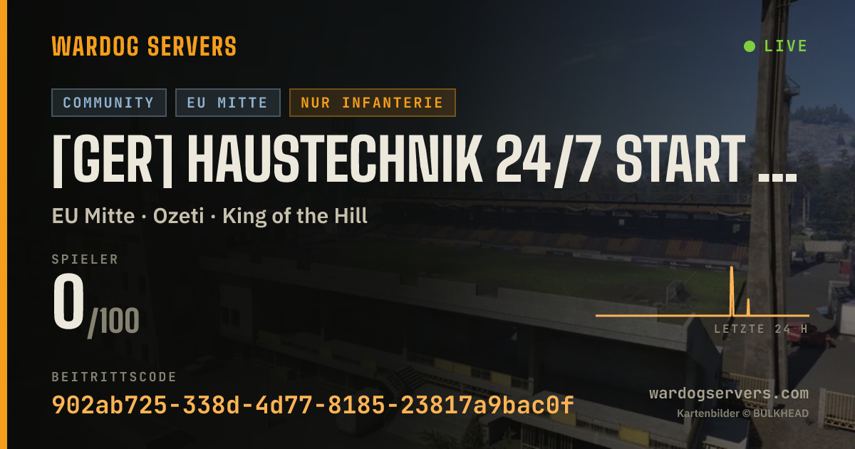 Live-Statusbanner für [GER] Haustechnik 24/7 Start ab 20 Player Infantry