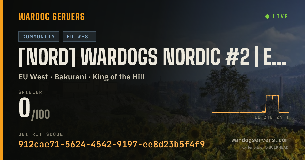 Live-Statusbanner für [NORD] WARDOGS NORDIC #2 | ENG MIC | 5% XP BOOST