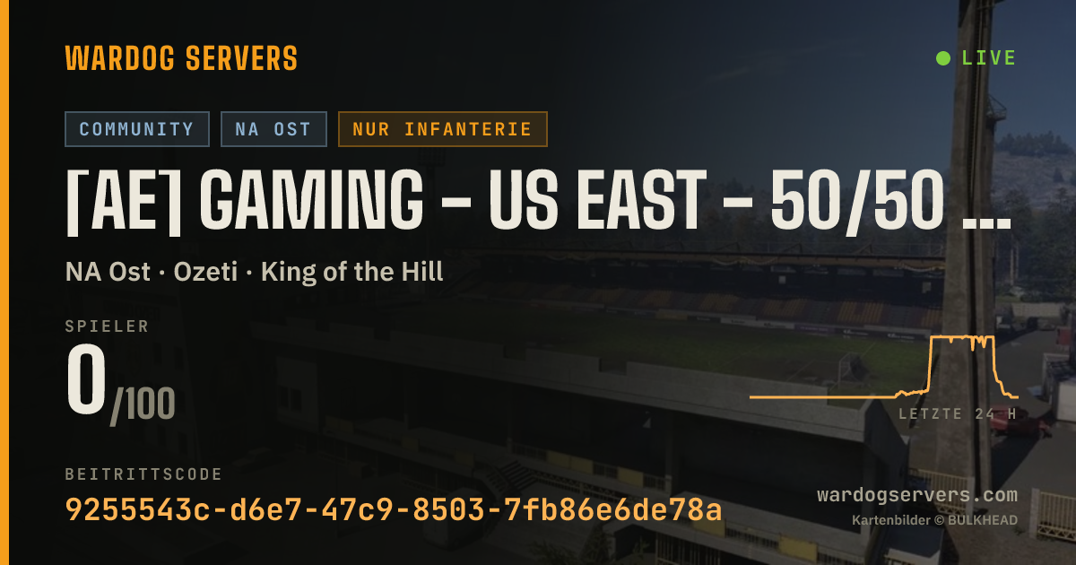 Live-Statusbanner für [AE] GAMING - US EAST - 50/50 #6 - (T) AERECRUIT.COM