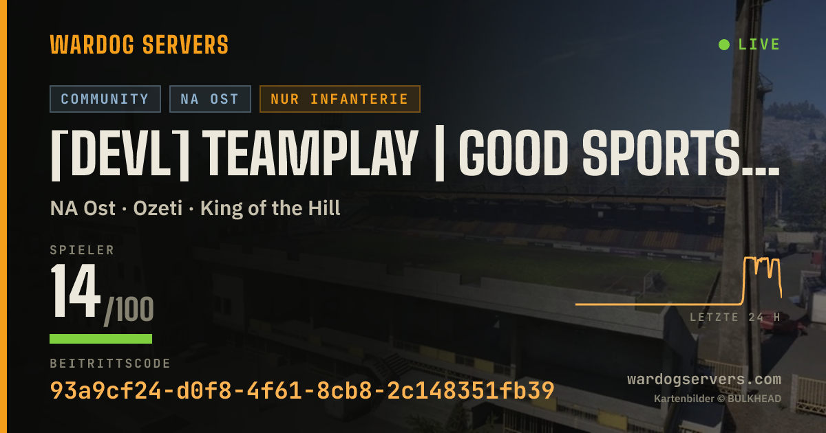 Live-Statusbanner für [DEVL] Teamplay | Good Sportsmanship [Discord.gg/RedDevils]