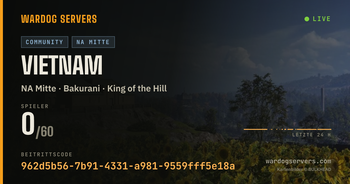 Live-Statusbanner für Vietnam
