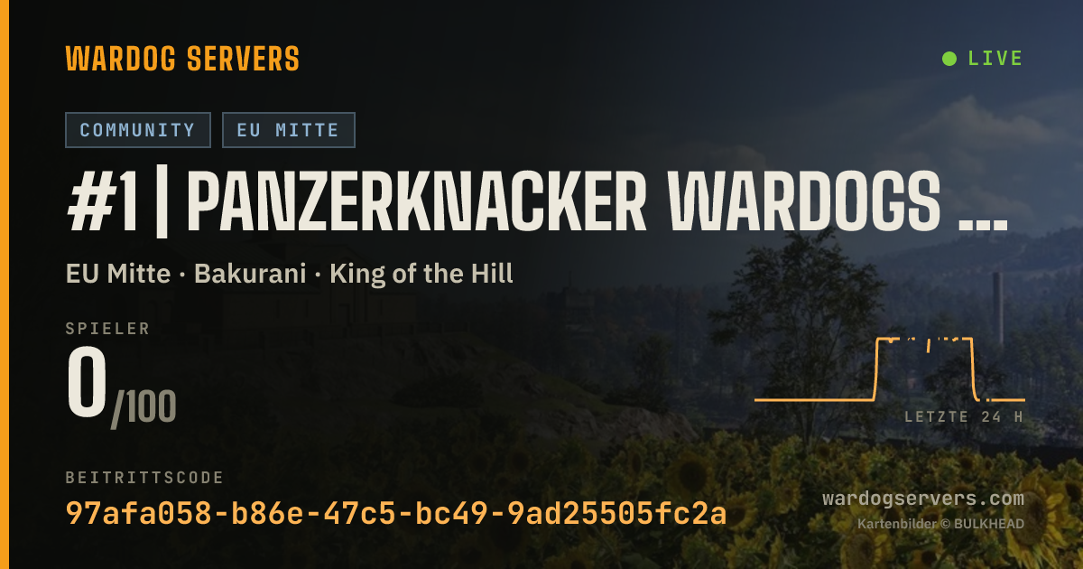 Live-Statusbanner für #1 | Panzerknacker Wardogs Community | [GER]