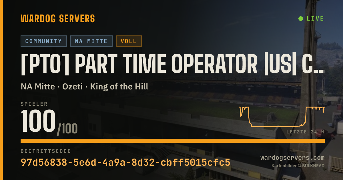 Live-Statusbanner für [PTO] PART TIME OPERATOR |US| CENTRAL 100 PLAYER