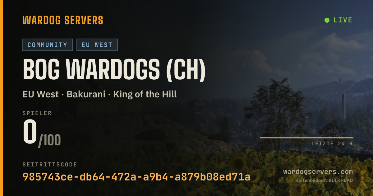 Live-Statusbanner für BoG WARDOGS (CH)