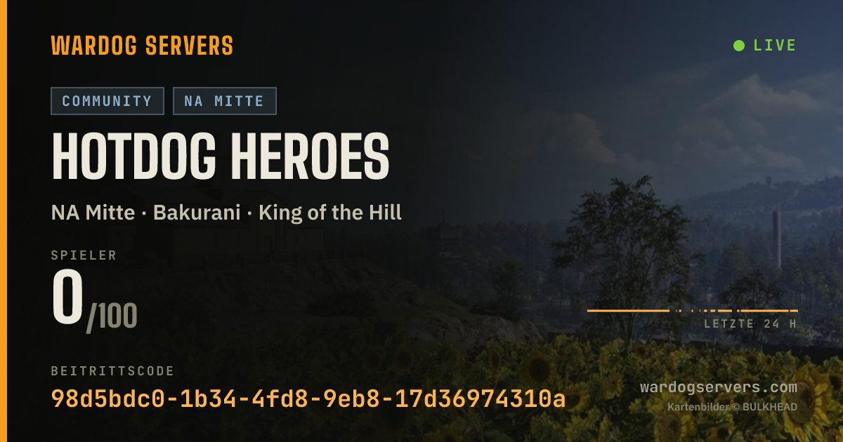 Live-Statusbanner für Hotdog Heroes