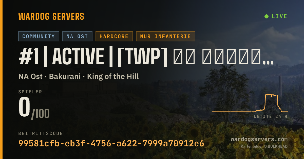 Live-Statusbanner für #1 | ACTIVE | [TWP] 🅷🅲 🅸🅽🅵🅰🅽🆃🆁🆈 🅾🅽🅻🆈 🆂🅴🆁🆅🅴🆁