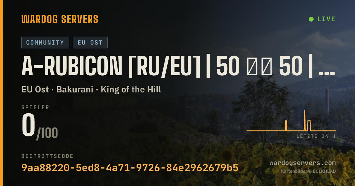 Live-Statusbanner für A-RUBICON [RU/EU] | 50 на 50 | wardogs-rubicon.com/discord