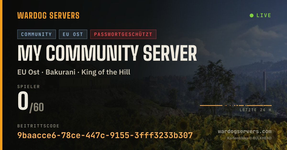 Live-Statusbanner für My Community Server