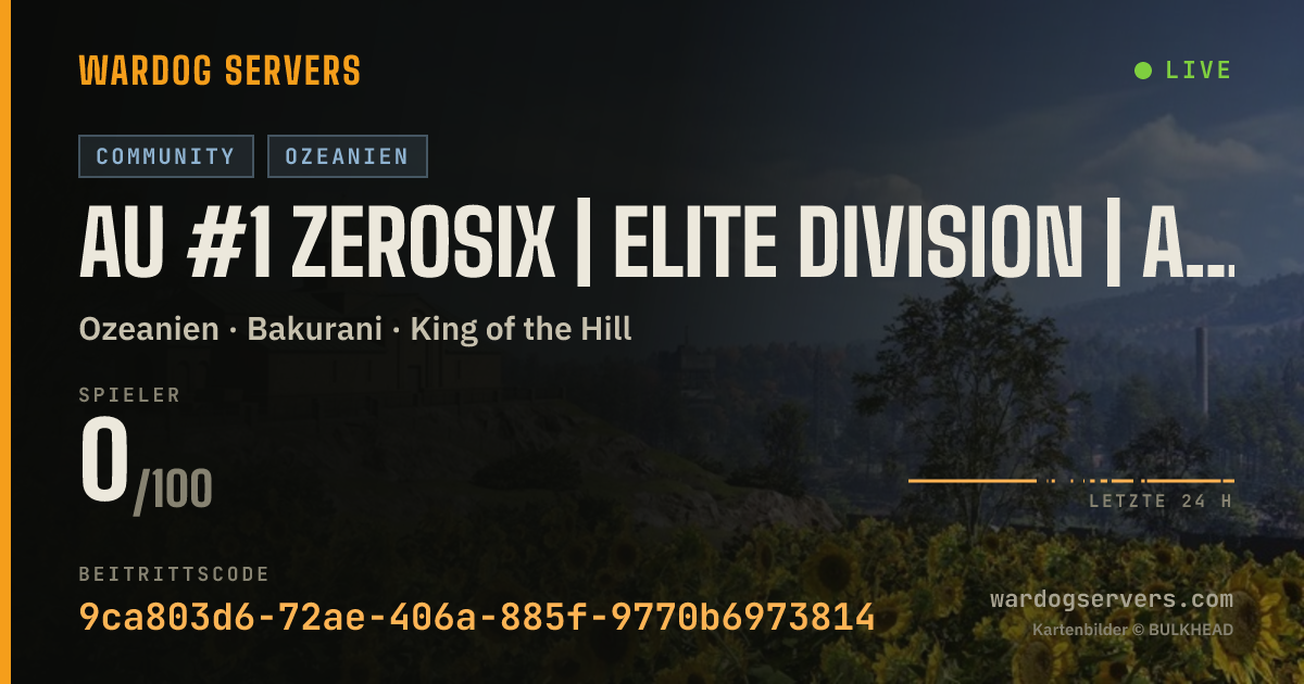 Live-Statusbanner für AU #1 ZEROSIX | ELITE DIVISION | ACTIVE ADMINS | NO GL