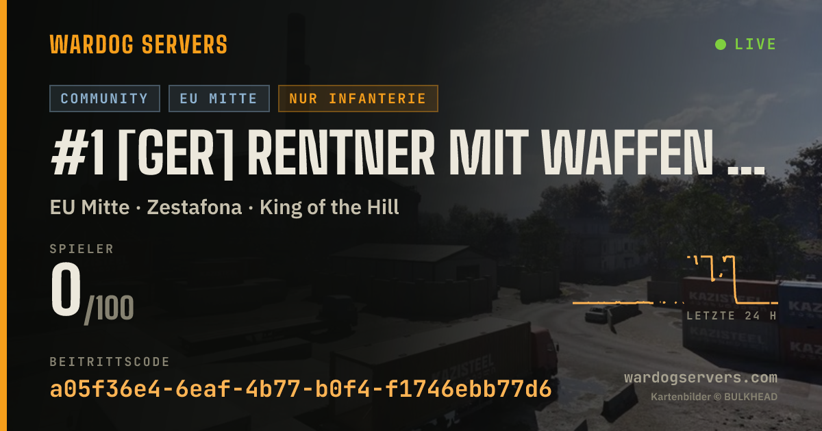 Live-Statusbanner für #1 [GER] Rentner mit Waffen | Live @ 20 Player | Inf Only