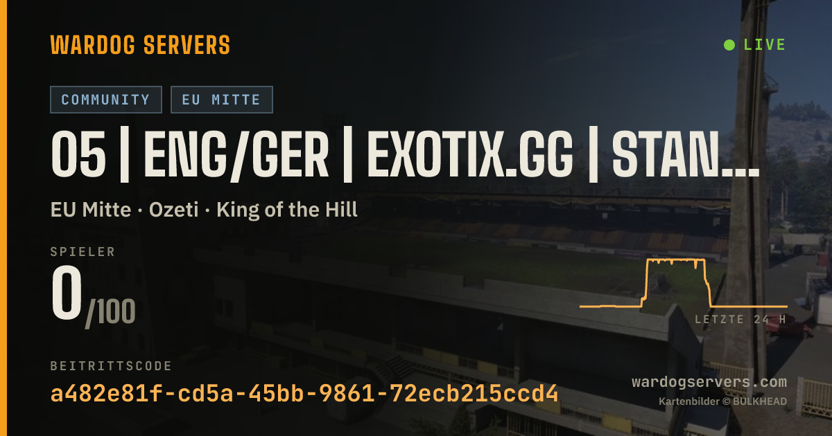Live-Statusbanner für 05 | ENG/GER | EXOTIX.GG | STANDARD FAST | 00-00-00