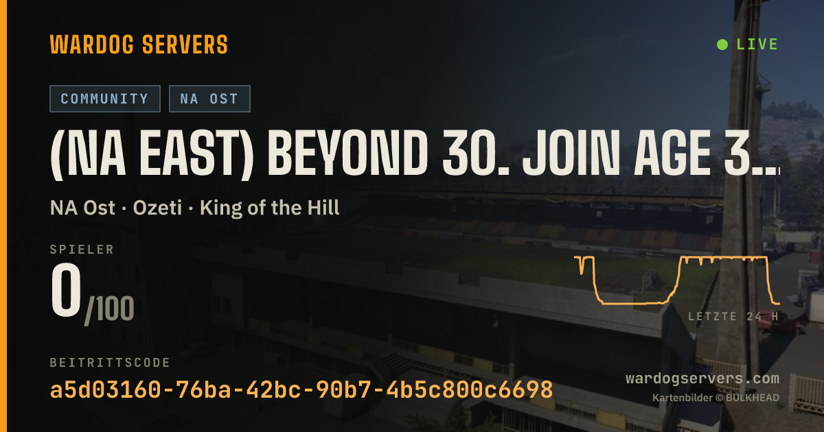 Live-Statusbanner für (NA EAST) BEYOND 30. Join age 30+ community: discord.gg/B30