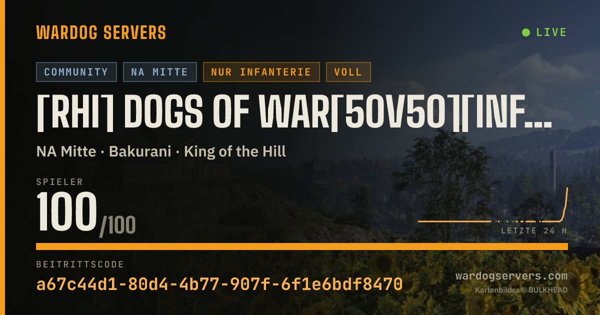 Live-Statusbanner für [RHI] Dogs of War[20P Start]- Join us @discord.gg/rhi