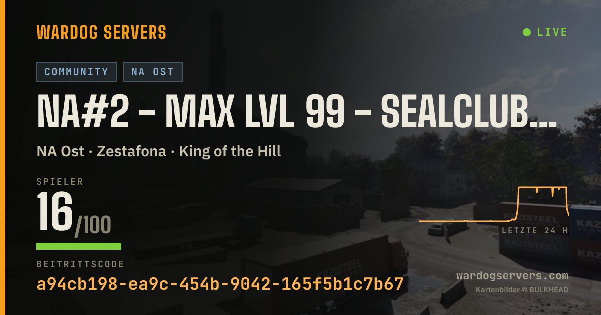 Live-Statusbanner für NA#2 - max lvl 99 - Sealclubbing = ban - TEG.gg - ENGLISH - The