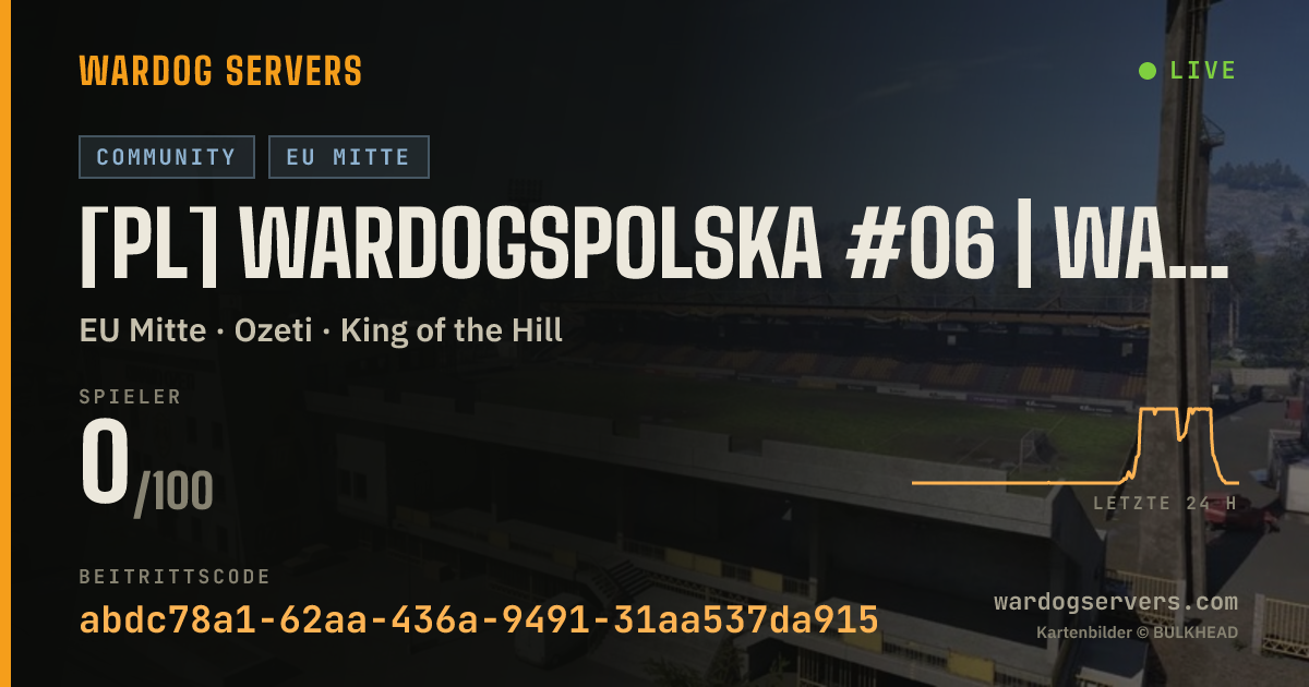 Live-Statusbanner für [PL] WardogsPolska #06 | WARDOGSZONE.PL | RANKING