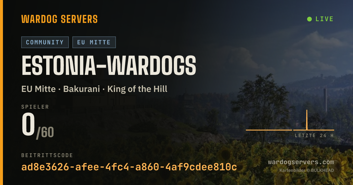 Live-Statusbanner für estonia-wardogs