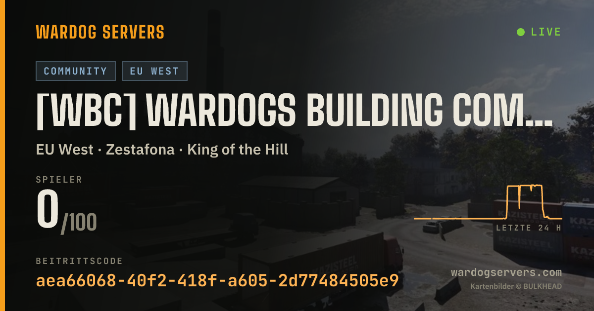 Live-Statusbanner für [WBC] WARDOGS Building Community - UK Server