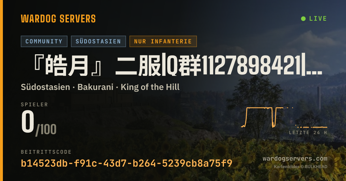 Live-Statusbanner für 『皓月』二服|Q群1127898421|禁FOB|禁狙击 机枪|禁圈外|VAC封禁墙∣