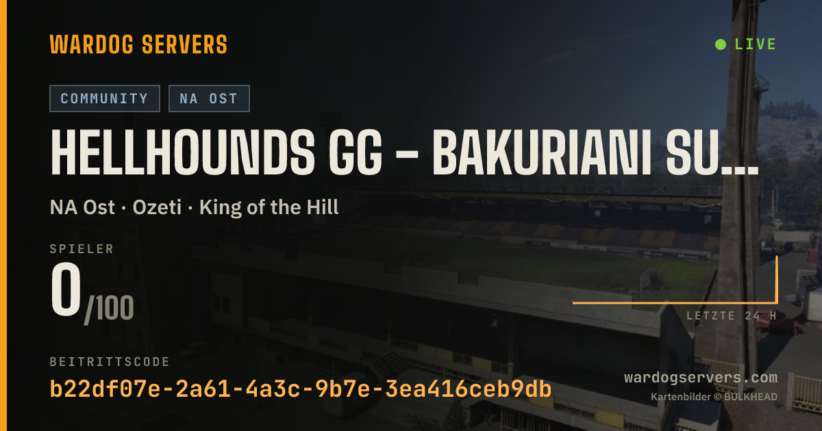Live-Statusbanner für HELLHOUNDS GG - Bakuriani Sunny 24/7