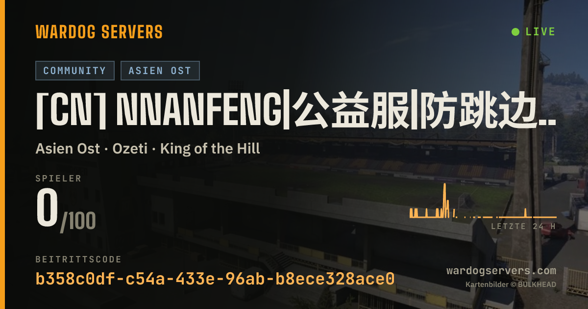Live-Statusbanner für [CN] NNanfeng|公益服|防跳边|外挂秒T|暖服送白名单|Q群1040796259 KD战绩查询 招OP