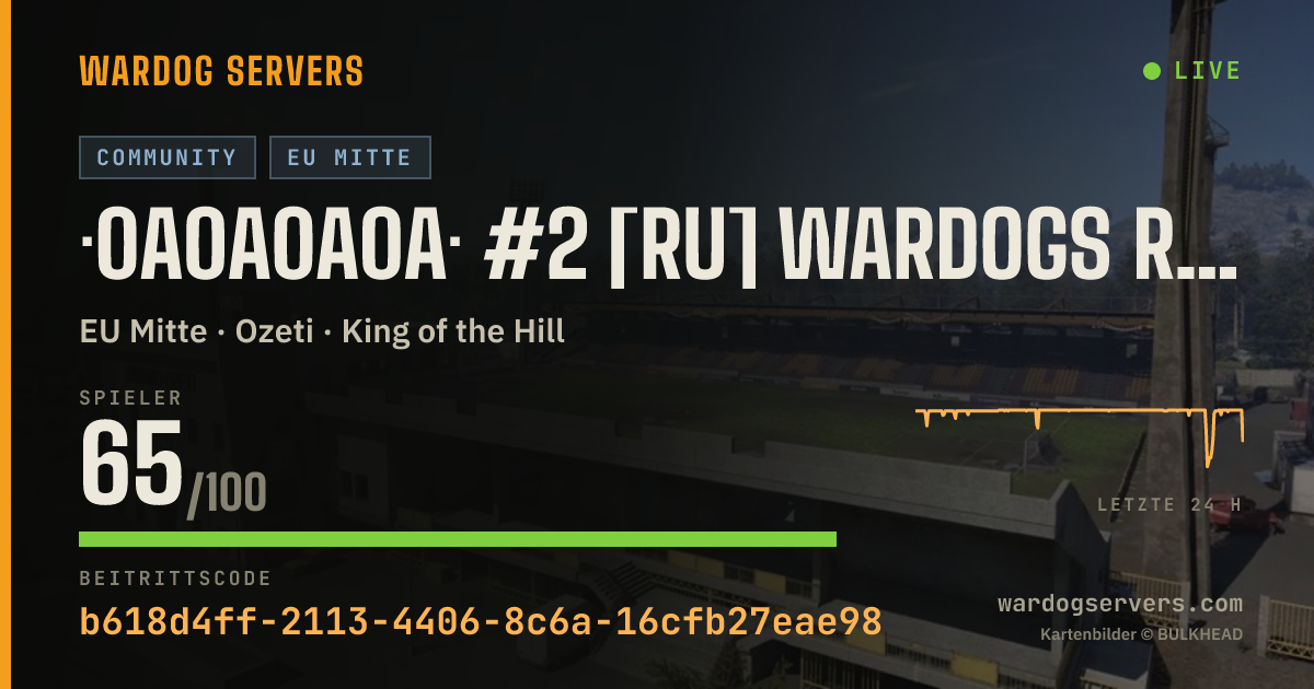 Live-Statusbanner für ·0A0A0A0A· #2 [RU] WARDOGS RUSSIA - discord.gg/wardogsru