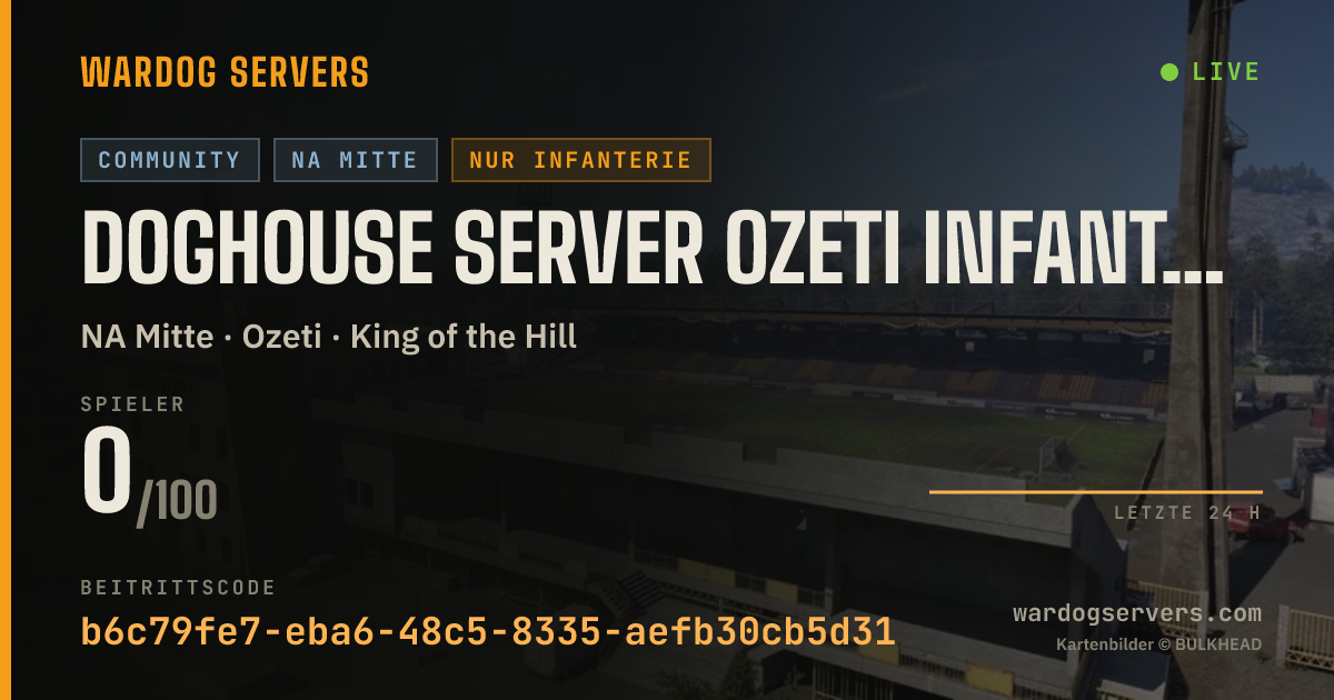 Live-Statusbanner für Doghouse Server OZETI Infantry Only