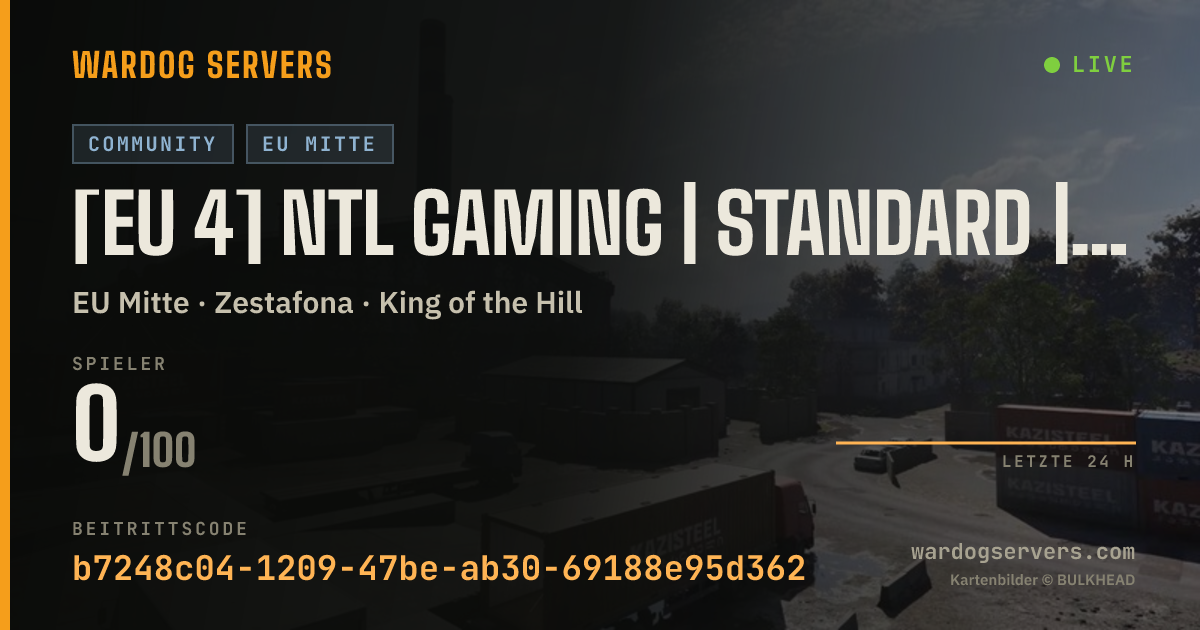 Live-Statusbanner für [EU 4] NTL Gaming | Standard | discord.gg/NTLGaming