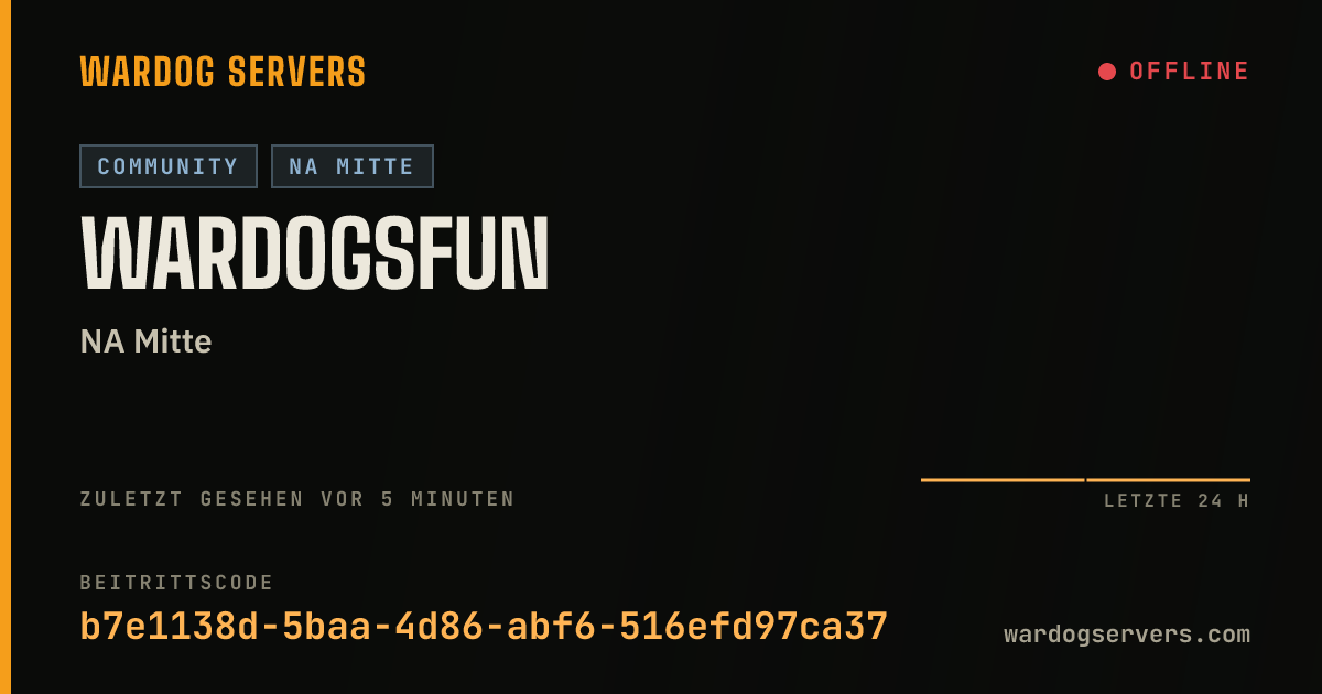 Live-Statusbanner für WARDOGSFUN