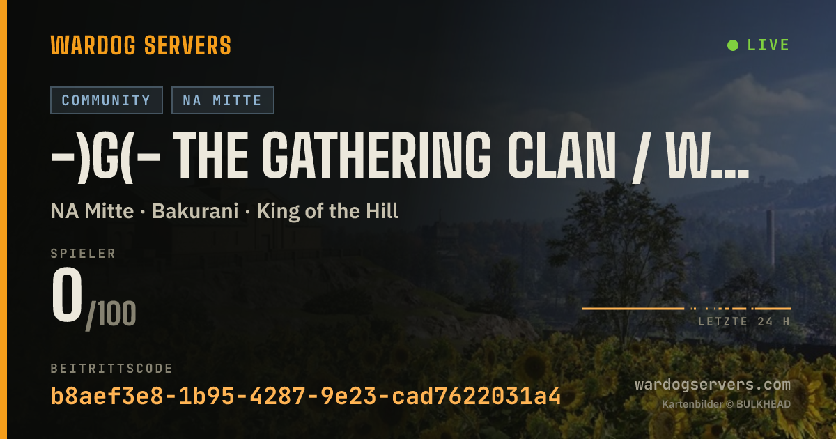Live-Statusbanner für -)G(- The Gathering Clan / www.thegclan.com