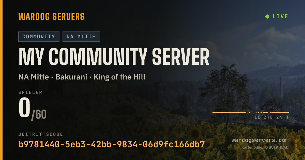 Live-Statusbanner für My Community Server