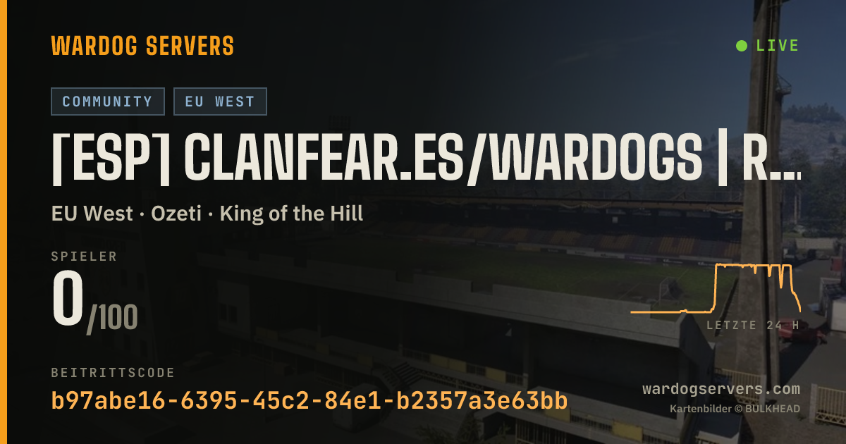 Live-Statusbanner für [ESP] CLANFEAR.ES/WARDOGS | RECLUTAMIENTO ACTIVO