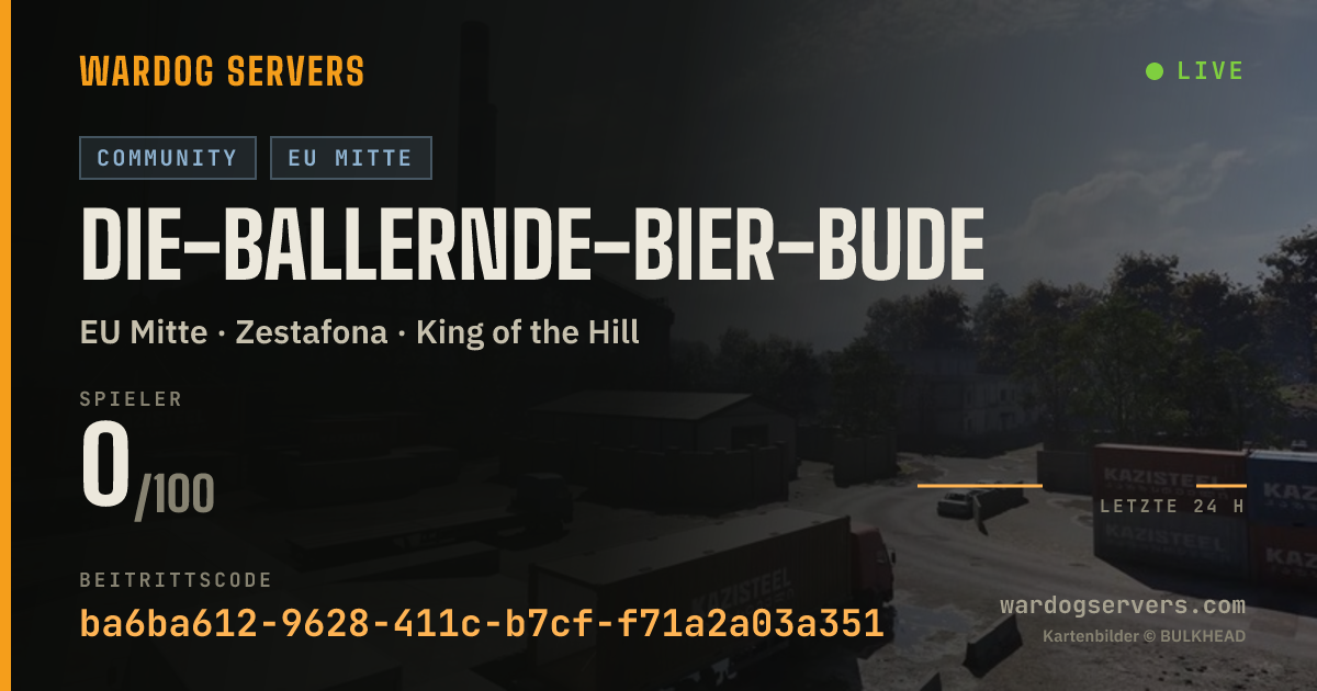 Live-Statusbanner für Die-Ballernde-Bier-Bude