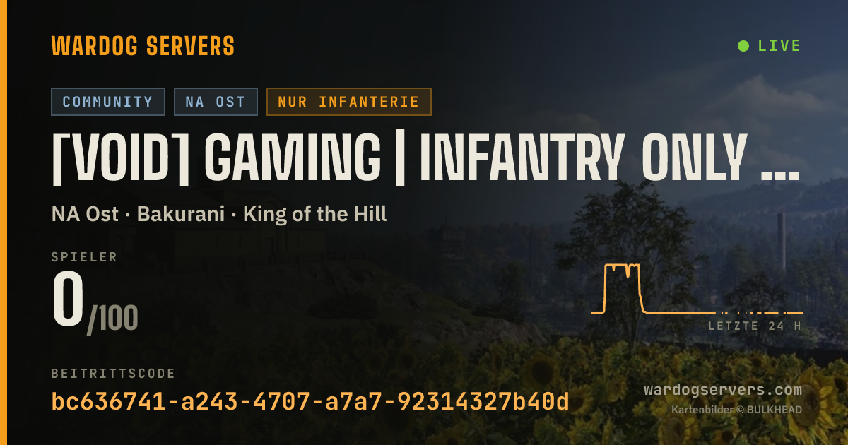 Live-Statusbanner für [VOID] Gaming | Infantry Only | Persistent Stats: voidgaming.org