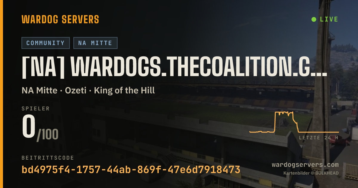 Live-Statusbanner für [NA] WARDOGS.THECOALITION.GG // Stat Tracker // All Maps
