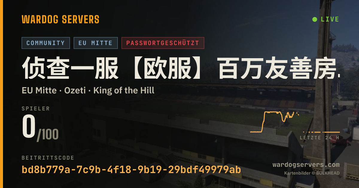 Live-Statusbanner für 侦查一服【欧服】百万友善房-百倍收益-QQ群：540851