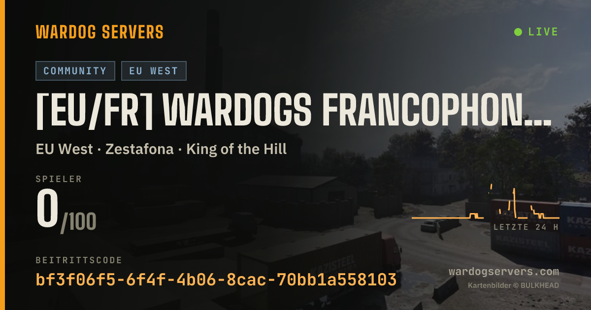 Live-Statusbanner für [EU/FR] Wardogs Francophone / discord.gg/wdfra