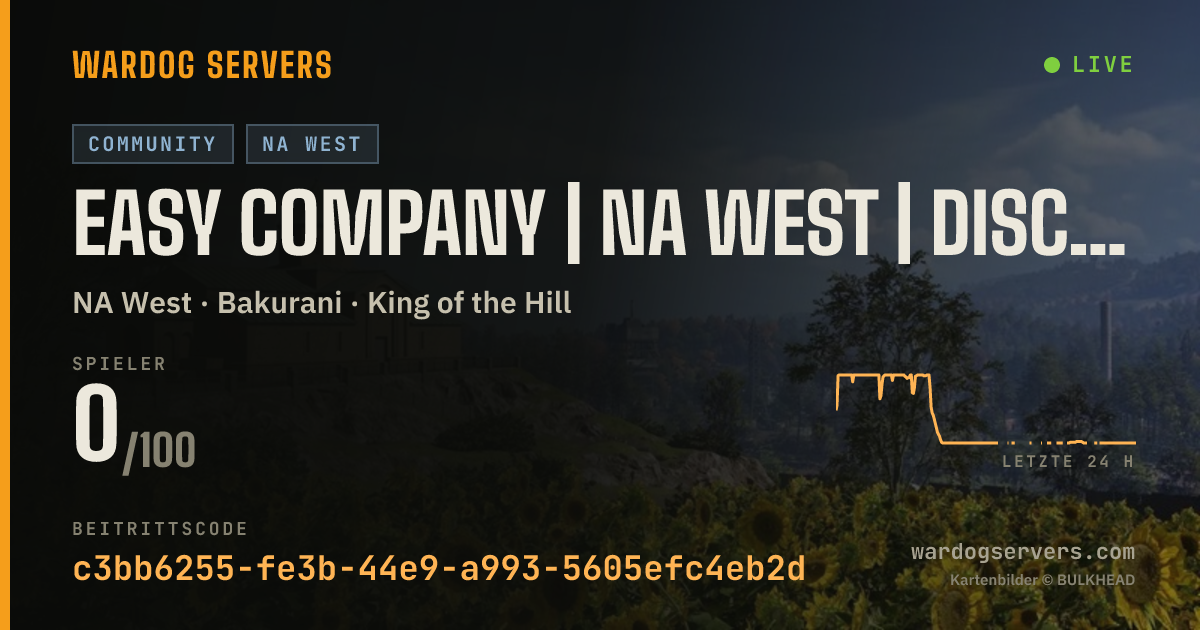 Live-Statusbanner für EASY Company | NA WEST | discord.gg/easycompany