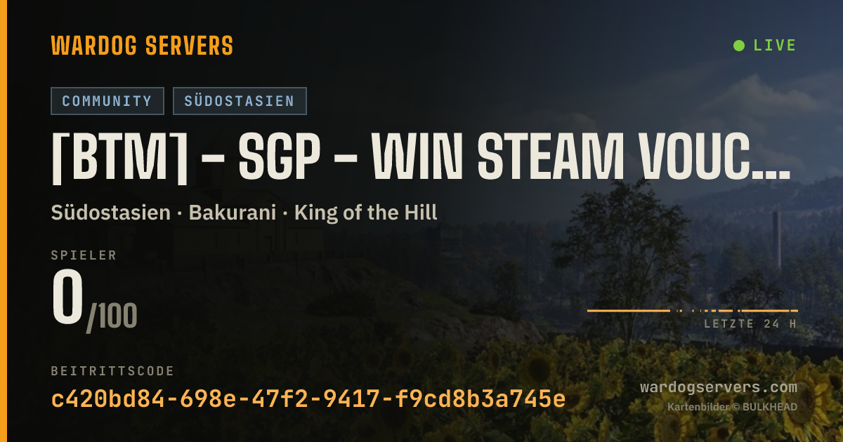 Live-Statusbanner für [BTM] - SGP - Win Steam Vouchers - discord.gg/bantam