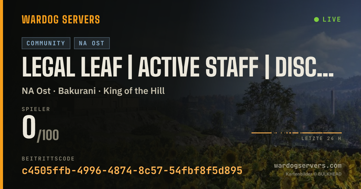 Live-Statusbanner für Legal Leaf | Active Staff | discord.gg/legalleafWD