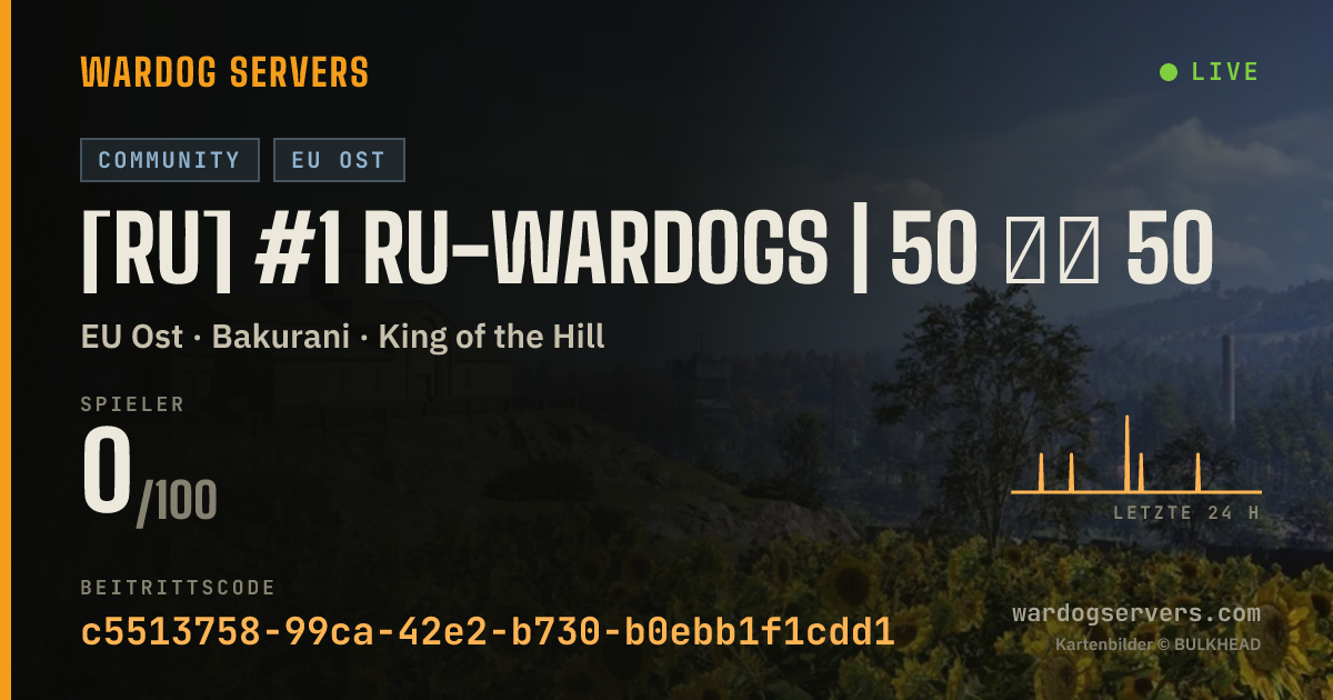 Live-Statusbanner für [RU] #1 ru-wardogs | 50 на 50