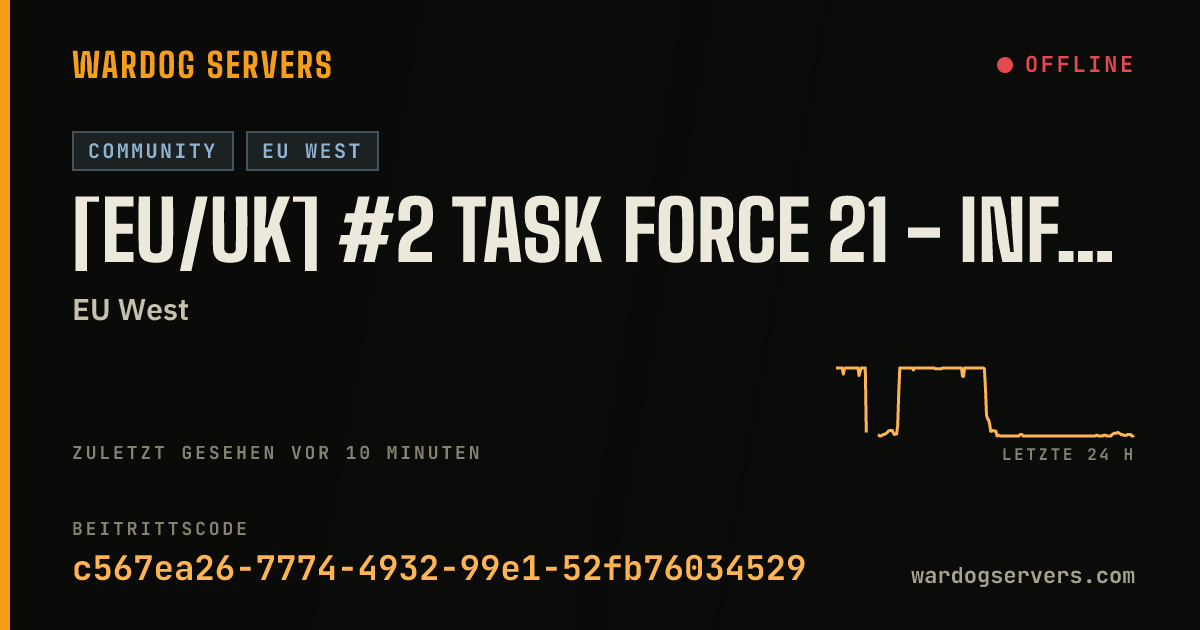 Live-Statusbanner für [EU/UK] #2 Task Force 21 - Infantry | No GL | TF21.NET