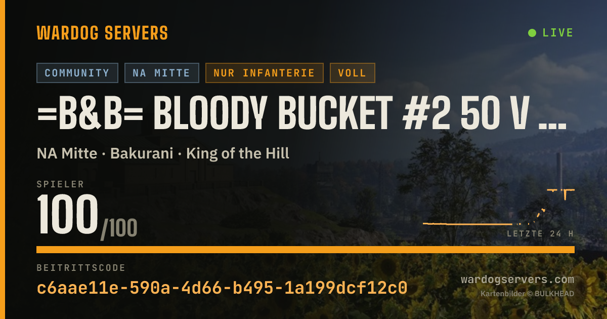 Live-Statusbanner für =B&B= Bloody Bucket #2 50 v 50- discord.gg/bbucket