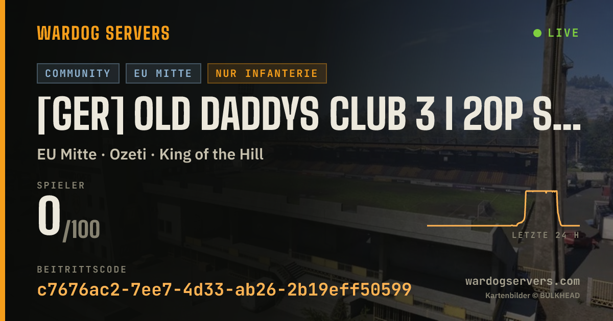 Live-Statusbanner für [GER] Old Daddys Club 3 I 20p Start I Inf Only